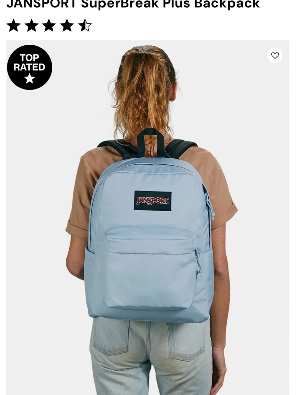 JanSport Lavendar Ash Superbreak Plus Backpack. Brand New!